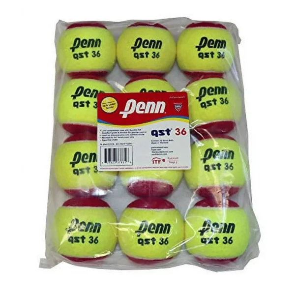 Penn QST 36 Felt Red Dot Ball - 12-pack