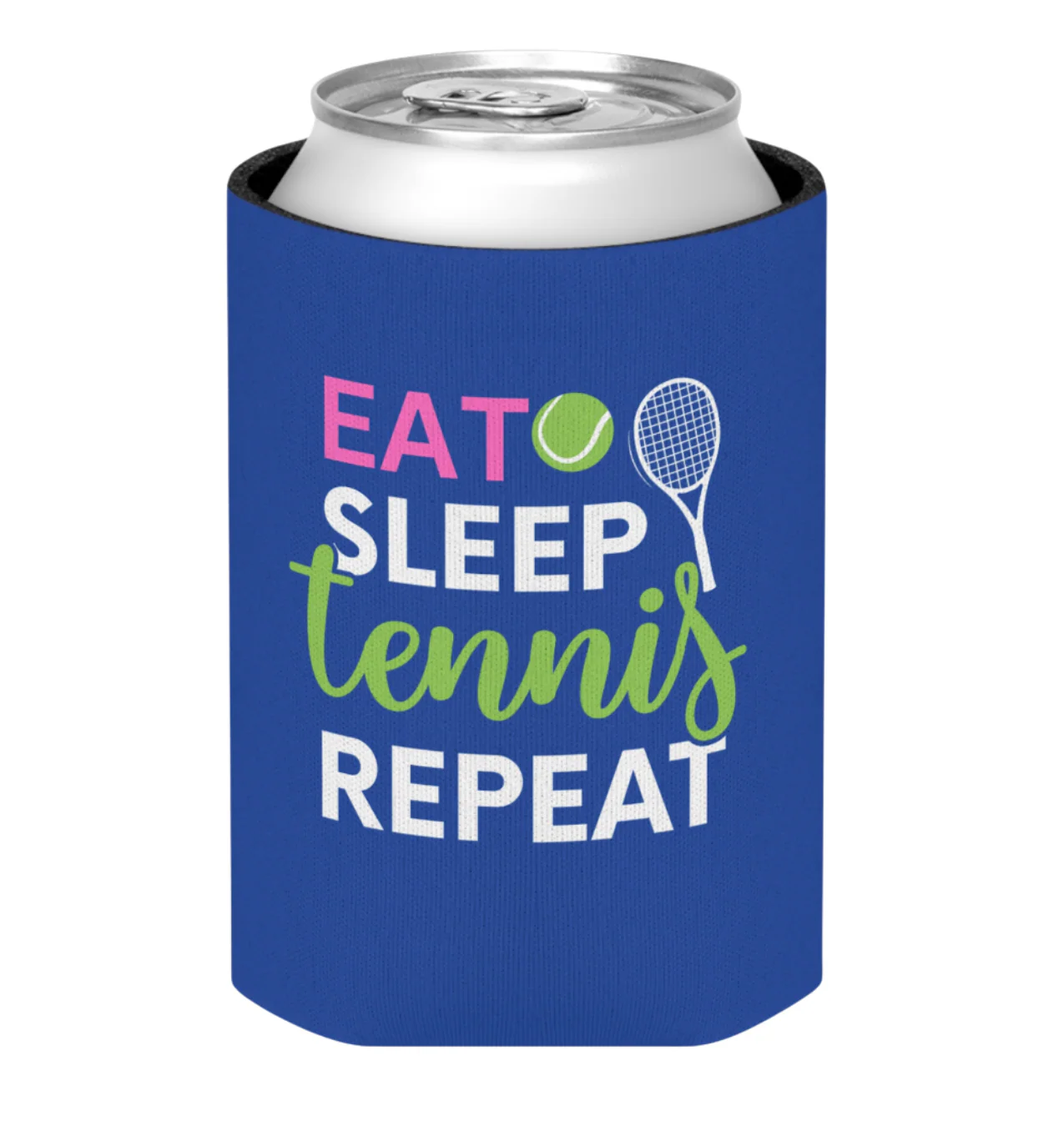 Born to Rally - Tennis Can Cooler - Eat Sleep Tennis