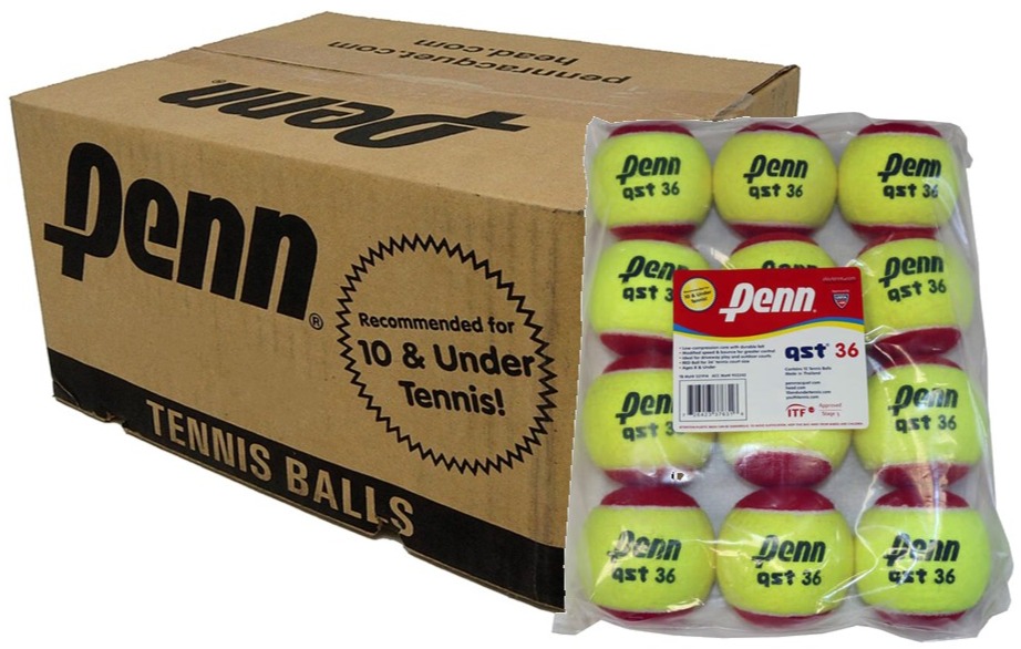 Penn QST 36 Felt Red Dot Ball - 72-pack Case