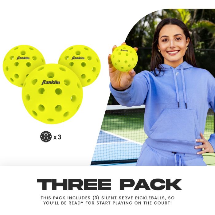 Franklin Silent Serve Pickleballs - 3 pack - Image 2