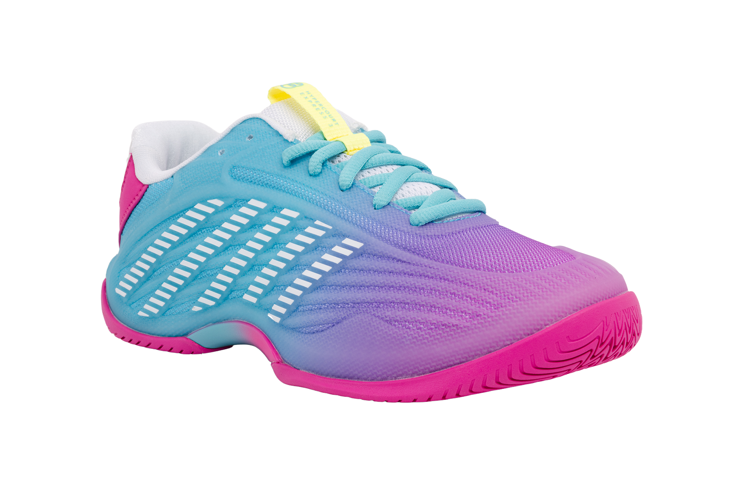 K-Swiss Women's Hypercourt Express 3 - Neon Pink/Blrdnc/Yellow - Image 2