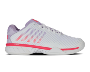 KSwiss Women's Hypercourt Express 2 WIDE - White/Orchid Petal/Neon Blaze