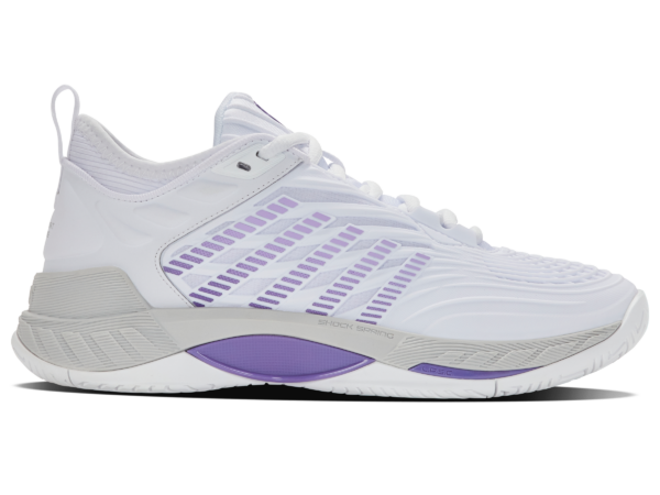 K-Swiss Women's Hypercourt Supreme 2 - White/Lunar Rock/Purple Haze