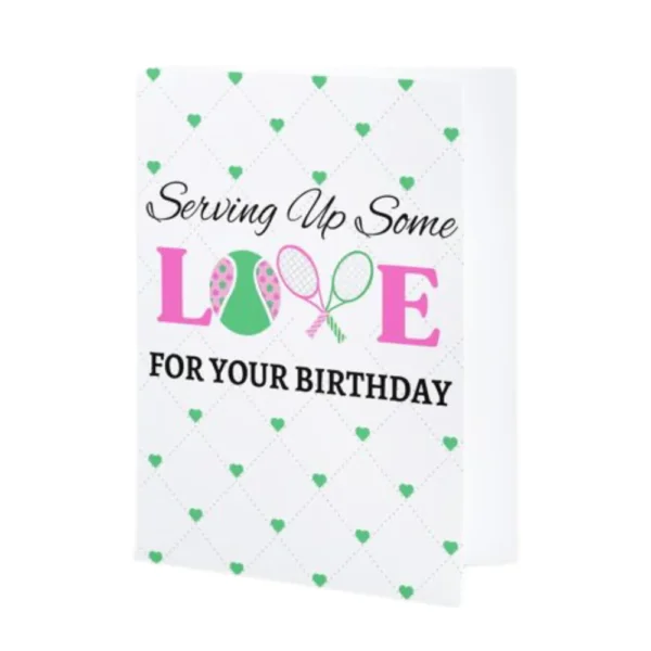 Born to Rally - Tennis Birthday Card - Serving Some Love
