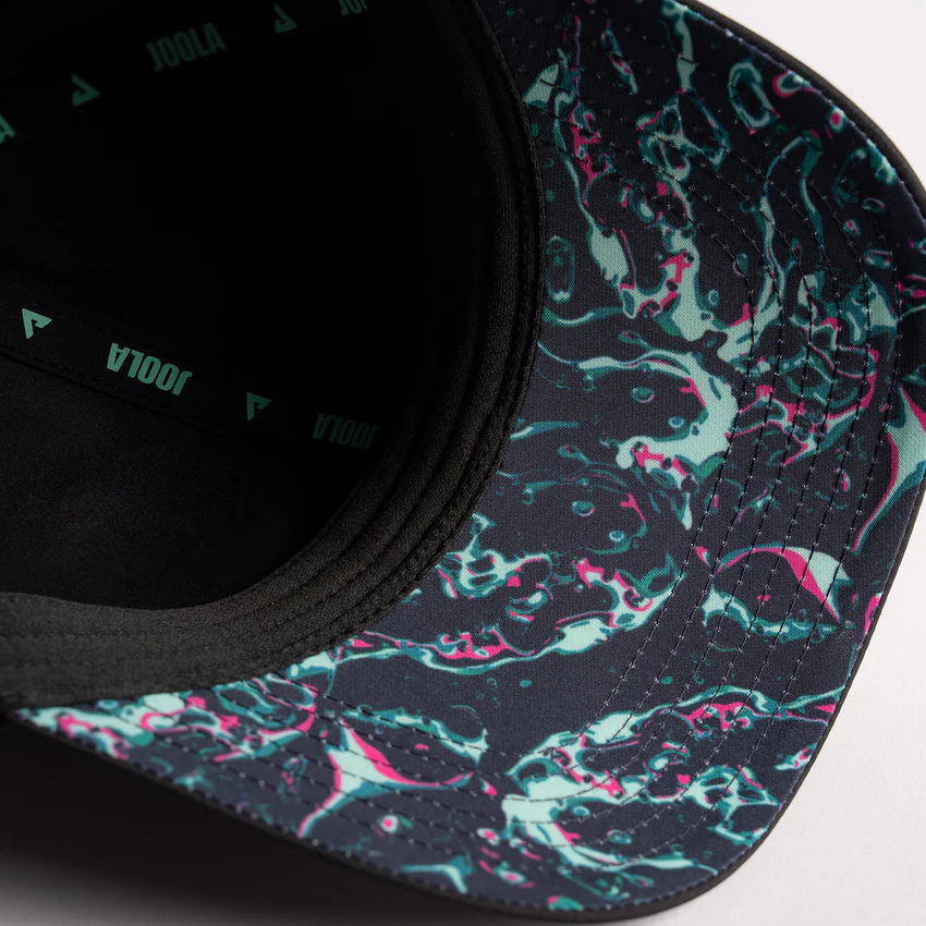 Joola Printed Essential Cap - Black/Aqua Synth - Image 3