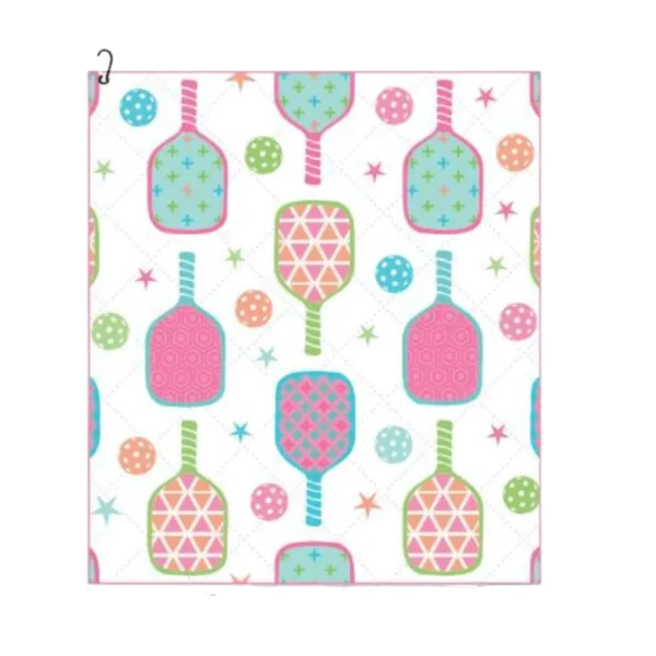 Born to Rally Tennis Towel - Pink Star