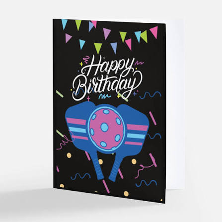 Born to Rally Pickleball Birthday Card
