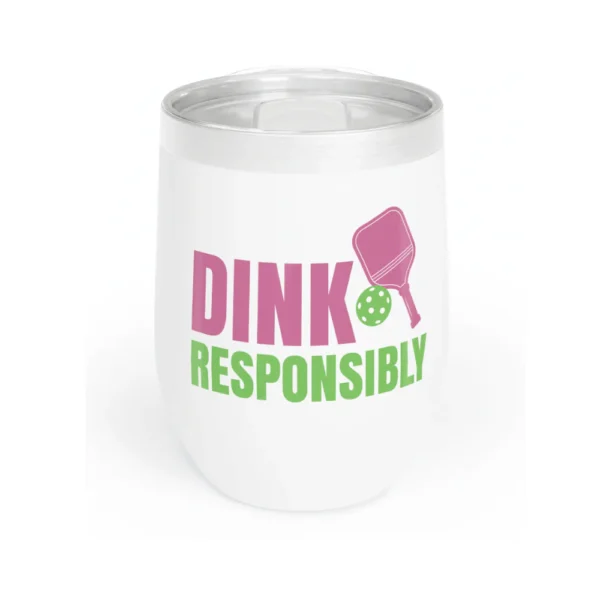 Born to Rally Wine Tumbler - Dink Responsibly Pink