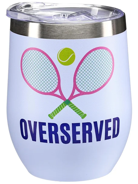 Born to Rally Tennis Wine Tumbler - Overserved