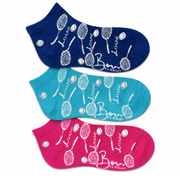 Born to Rally - Tennis Ankle Socks